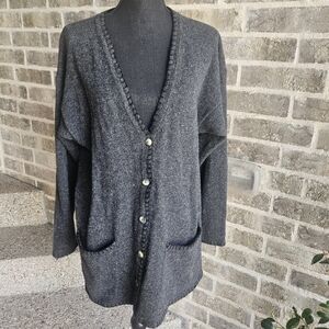 Department Girl Lambswool‎ Long Grey Cardigan Size Small